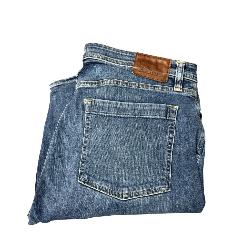 Revtown Jeans Mens 36x34 (36x33 ACTUAL) Sharp Blue Slim Decade Denim Classic